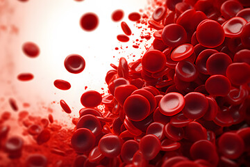 The abstract red healthy blood cells.