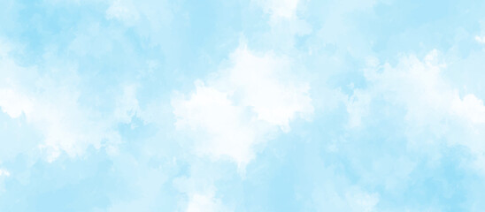 Blue sky with cloud .Beautiful blue sky with white clouds .bright cloud cover in the sun calm clear winter air background .gradient light white background.	