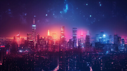 night city background, cyber city background. - obrazy, fototapety, plakaty