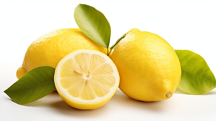 lemon with leaves