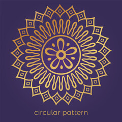 luxury mandala pattern background, circular pattern vector design