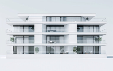 minimalist building architecture,created with Generative AI tecnology.