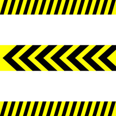 Vector graphic of Creative Police Line illustration with black and yellow lines border. Police, Warning, Under Construction, Do not cross, stop, danger vector collection.