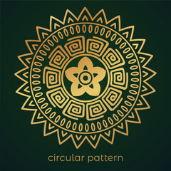 luxury mandala pattern background, circular pattern vector design