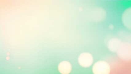 Blurred Cyan mint green, peach orange and white silver colors bokeh background