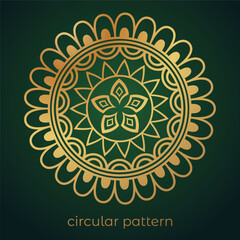 luxury mandala pattern background, circular pattern vector design