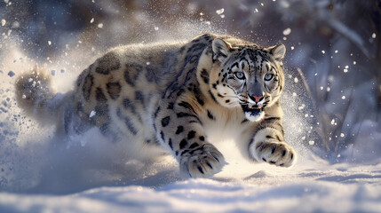 Obraz premium portrait of a tiger in snow