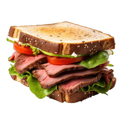 sandwich with beef steak rare png