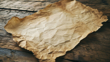 Antique paper on a wooden background