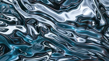 Fotobehang Abstract texture of liquid metal background © Nutcha