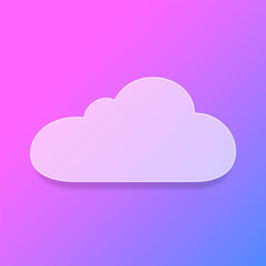 Weather glass morphism icon illustration