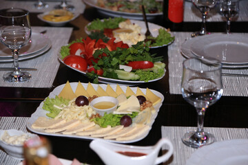 table setting for a dinner