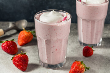 Sweet Homemade Strawberry Milkshake