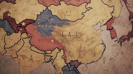 A YouTube video thumbnail featuring a map of China with its neighboring countries highlighted. On the left side, there is text that reads 'Who are China's closest allies?'