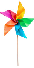  Paper windmill pinwheel - Colorful on white background 