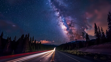 Fototapeta premium time lapse of clouds at night