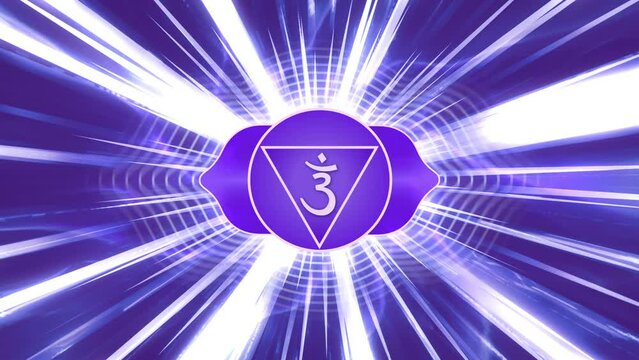 Ajna Third Eye Chakra Purple Energy Vibration Loop Video
