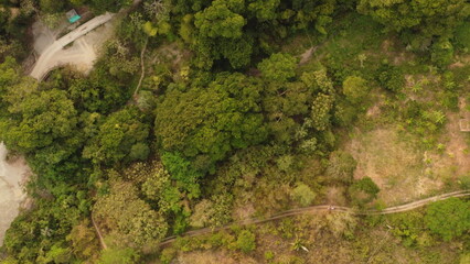 Naklejka premium aerial view of the city of ibague in beautiful sunset