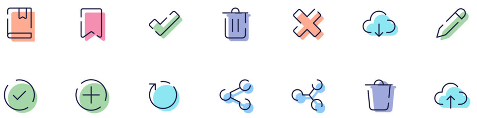 Set of Common Actions icons
