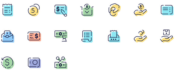 Set of Finance Operations & Billing icons