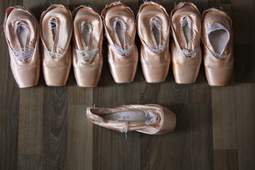 Photo of many pairs of ballet point shoes © Anastasia