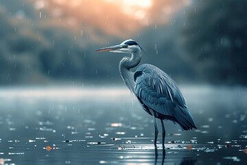 Naklejka premium The Great Blue Heron.