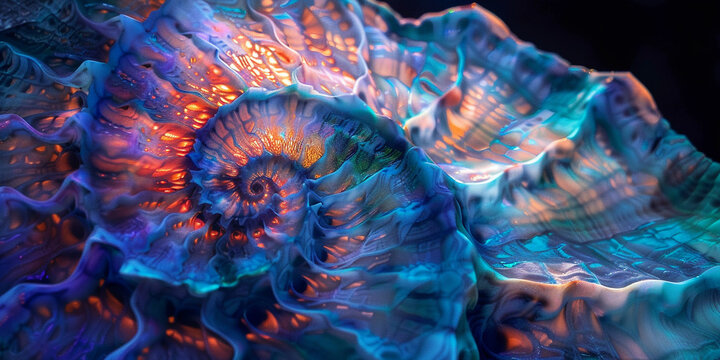 abstract seashell surface closeup