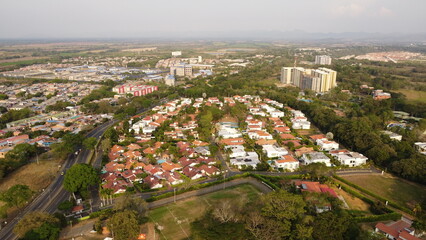 aerial view of the city of ibague in beautiful sunset

