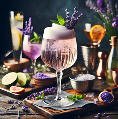 Fresh and delicious lavender cocktail