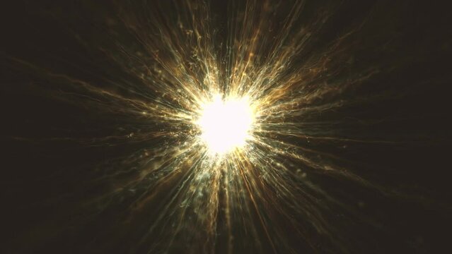 Abstract Slow Motion Shockwave Explosion Background/ Animation of an abstract schockwave explosion background in slow motion with fractal particles and distorted waves
