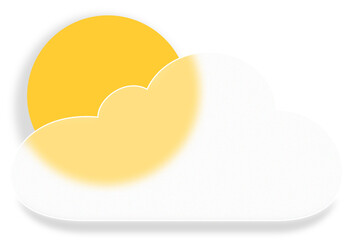 Weather glass morphism icon illustration