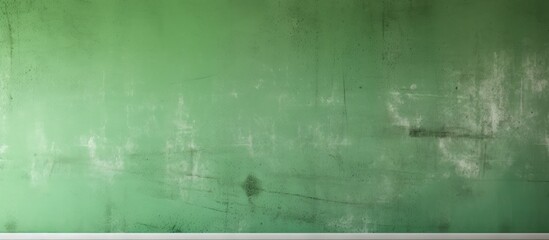 The green chalkboard showcased a rectangle of aqua hues, mimicking the colors of grass. The pattern was bold and the font in electric blue, ideal for a science classroom