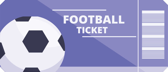Invitation football ticket icon cartoon vector. Single field receipt. Victory arena