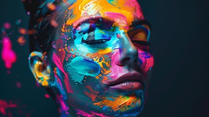 Abstract Portrait of woman face