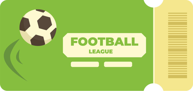 Football league ticket icon cartoon vector. Training ticket. Ball entrance game