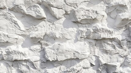 A detailed texture of white sandstone wall. Texture of white painted limestone wall with rough surface and small details. Generated by artificial intelligence.