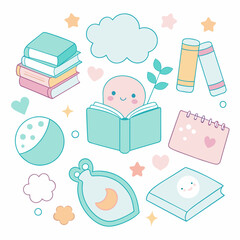 Adorable Baby Books Sticker Fun, Lovely Pastel Art, and Sweet Sketches
