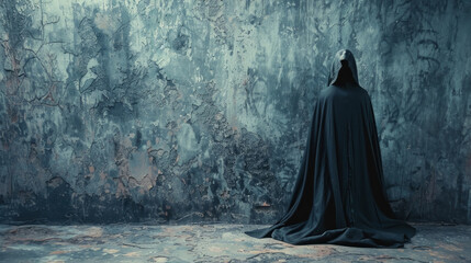 A cloak woven from the voices of those silenced, granting invisibility to its wearer to uncover secrets and lies in the halls of power. - obrazy, fototapety, plakaty