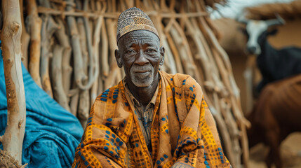 Fulani groups Niger - obrazy, fototapety, plakaty