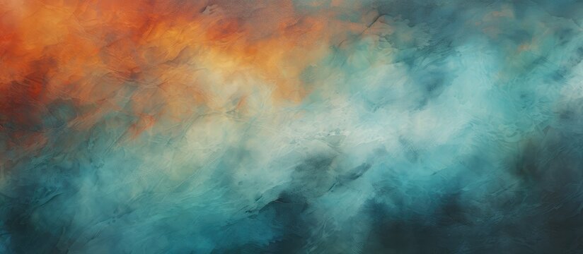 The painting depicts a meteorological phenomenon with cumulus clouds in electric blue shades, creating a beautiful pattern against the skys horizon