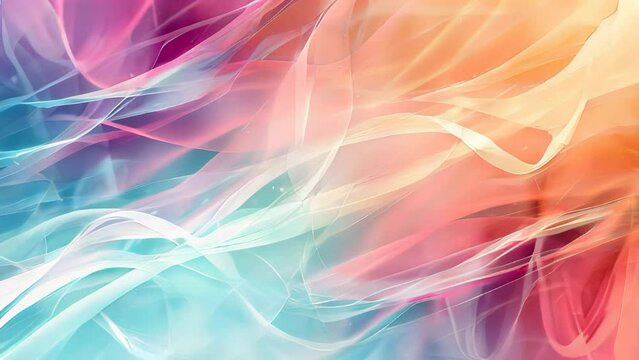 Abstract background with wavy lines and sparkles. Vector illustration.