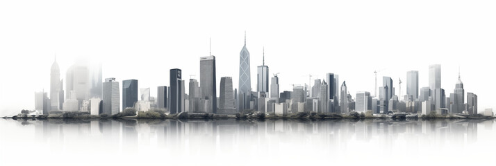 Fototapeta premium Skyline buildings silhouette,created with Generative AI tecnology.