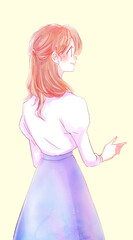 爽やかな女性　笑顔