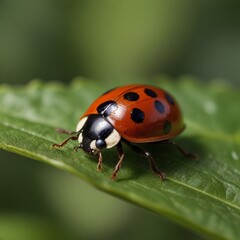 Fototapeta premium ladybird on a leaf