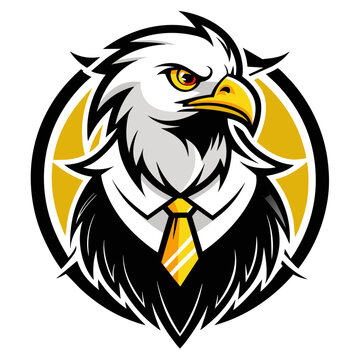 Business Eagle Logo Isolated on White Background