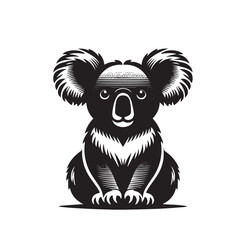 koala silhouette image ,koala silhouette svg ,koala silhouette art ,koala silhouette png 