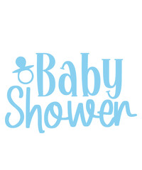 Baby shower typography design on plain white transparent isolated background for card, shirt, hoodie, sweatshirt, apparel, tag, mug, icon, poster or badge