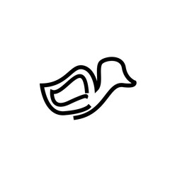 Vector graphic of a logo icon illustration of a duck and a combination of leaves. This vector is perfect for banners, logos, templates, abstract paintings, decorations, wallpapers, business 
