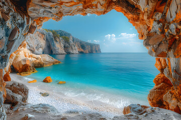 A beauty beach with archway rocks 6