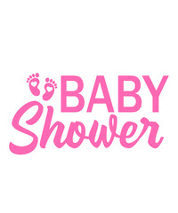 Baby shower typography design on plain white transparent isolated background for card, shirt, hoodie, sweatshirt, apparel, tag, mug, icon, poster or badge
